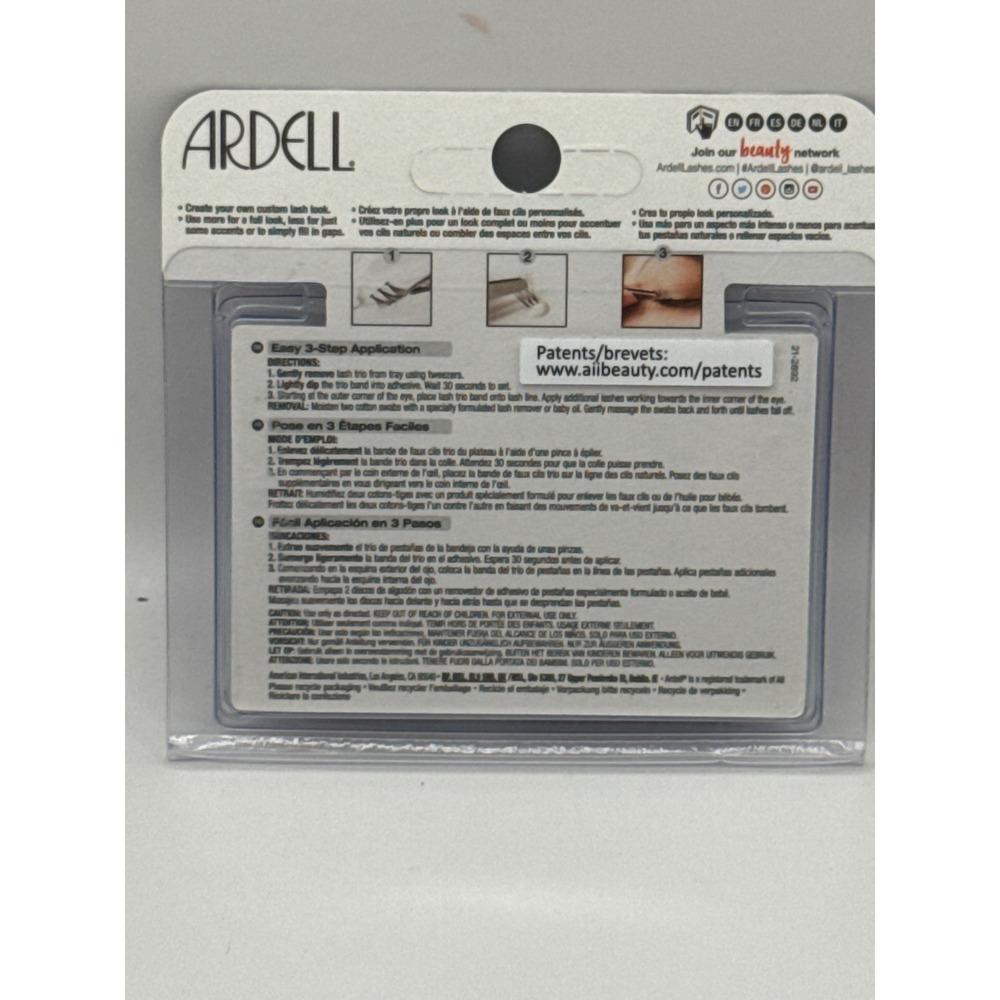Ardell Soft Touch Trios Black Individual False Eyelashes Short & Medium 2 Packs - Picture 5 of 6